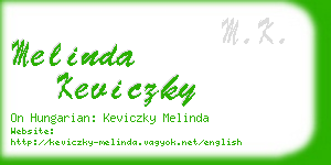 melinda keviczky business card